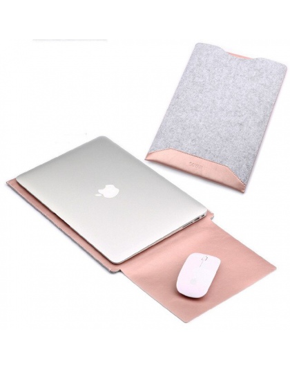 Z filcu torba na MacBooka Pro Air 13 2017 2018 Retina 12 13 15 torba na laptopa dla Macbook Air 13 Pro 13 a1466 A1706 A1989 przy