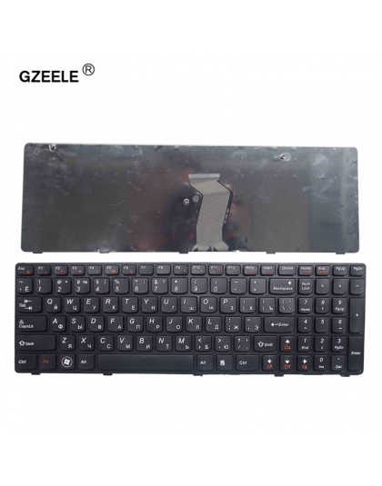 GZEELE rosyjski laptop klawiatura do lenovo G580 Z580A G585 Z585 G590 Z580 MP-10A33SU-686CW RU notatnik wymienić z ramki czarny