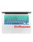 Rosyjskiej ukrainy ue w wielkiej brytanii miękkie klawiatura silikonowa pokrywa Protector skórka do Macbooka Pro Air 13 15 17 wy