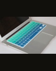 2016 kolor gradientu silikonowe francuski AZERTY klawiatura skóry pokrywa film dla Macbook Pro 13 "15" 17 "Air 13 "imac bezprzew