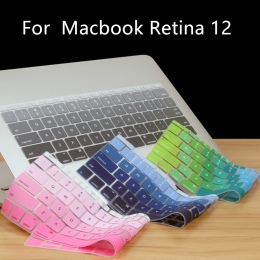 Zimoon kolor gradientu klawiatura silikonowa pokrywa skórka na laptopa Notebook Protector dla Apple dla Macbook Retina 12