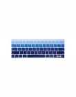 Zimoon kolor gradientu klawiatura silikonowa pokrywa skórka na laptopa Notebook Protector dla Apple dla Macbook Retina 12