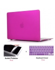 Matowy etui na laptopa + folia ochronna ekranu (prezent) + osłona klawiatury (prezent) dla Apple Macbook Pro Retina Air pasek do