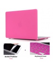 Matowy etui na laptopa + folia ochronna ekranu (prezent) + osłona klawiatury (prezent) dla Apple Macbook Pro Retina Air pasek do