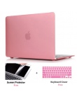 Matowy etui na laptopa + folia ochronna ekranu (prezent) + osłona klawiatury (prezent) dla Apple Macbook Pro Retina Air pasek do