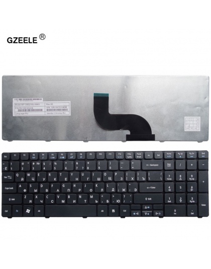 GZEELE laptop klawiatura do Acer Aspire 90.4HV07.S0R V104730DS3 RU 9Z. n1H82. c0R PK130C92A04 AEZR7700010 NSK-ALC0R KB. i170A. 1