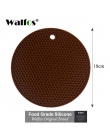 WALFOS antypoślizgowe kuchenne odporne na działanie ciepła gotowanie gorący garnek osłona z uchwytem Pad-z gumy silikonowej pokr