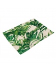 42x32 cm zielone liście wzór Cotton Linen Pad zachodniej podkładka izolacja stół do jadalni mata miski podstawki akcesoria kuche