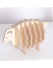 Owca kształt MDF podstawki stolik mata DIY Handmade filiżanka kawy maty kreatywny podkładka pod talerz 6 sztuk mata izolacyjna
