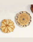 BalleenShiny wody lilia lotosu podkładki pod kubek mata drewniane okrągłe Coaster stół mata podkładka kuchnia akcesoria do dekor