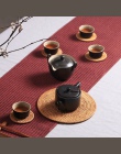 6 sztuk/partia kreatywny napój zestaw podstawek dla kungfu herbaty akcesoria okrągłe stołowe podkładka mata Rattan splot maty ma