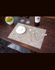 4 sztuk/zestaw podkładka moda pcv kwadratowe podkładki na stół obiadowy podstawki wodoodporny obrus podkładka antypoślizgowa pod