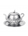 Zaparzacz do herbaty kula ze stali nierdzewnej siatki sitko do herbaty kawy Herb Spice filtr dyfuzor łyżeczka do herbaty uchwyt 