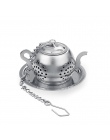Zaparzacz do herbaty kula ze stali nierdzewnej siatki sitko do herbaty kawy Herb Spice filtr dyfuzor łyżeczka do herbaty uchwyt 
