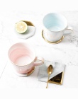 Luksusowe marmuru ceramiczny podkładka Coaster maty podkładki na kubek wina pić kubek do kawy dekoracja stołu akcesoria kuchenne