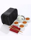 Chiński podróży Kung Fu zestaw herbaty ceramiczne przenośne czajniczek porcelany Teaset Gaiwan kubki herbaty herbaty ceremonia d