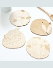 1 Pc drewniane podkładka Coaster Cartoon Animals mata izolacyjna nowy kreatywny stoją pod gorącym podkładka na stół do jadalni