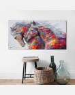 HDARTISAN Wall Art na płótnie zdjęcia konie do salonu zwierząt malarstwo Home Decor bez ramki