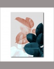 Zdjęcia ścienny do życia pokój liść Cuadros obraz Nordic plakat kwiatowy obraz ścienny na płótnie botaniczny plakaty i reprodukc
