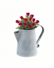 Kreatywny Vintage galwanizowane metalowe żelaza kwiat ogród Shabby wazon doniczka sadzarka Decor pulpit kwiaty wazon do wystroju