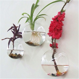 Półokrągłe ściany szklana wisząca wazon hydroponicznych Terrarium ryby zbiornik roślina kwiatowa ozdoba do domu dekoracje ślubne