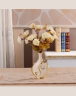 Europa ręcznie malowane pozłacane waza porcelanowa nowoczesny, zaawansowany ceramiczny kwiat wazon studium pokoju Hallway Home d
