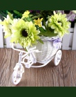 SOLEDI biały rower trójkołowy kompozycja z kwiatów kosz do przechowywania pojemnik na kwiat roślin Fleur wazon strona główna dek