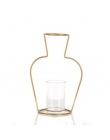 Nowy złoty plated wazon biurko twarzy Nordic Ins wiatr kreatywny geometryczne metalowe probówki bardzo proste streszczenie garne
