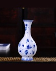 YEFINE Vintage Home Decor wazony ceramiczne do domów antyczny tradycyjny chiński niebieski i biały waza porcelanowa na kwiaty