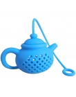 2019 nowe szczegóły dotyczące czajnik-kształt sitko do zaparzacza silikonowe torebkę liść filtr dyfuzor kolorowe napar herbaty L