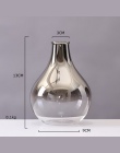 Nowoczesny szklany wazon srebrzysty szklane terrarium mały kwiat wazony suche kwiaty dla wazon hydroponicznych pojemnik ślub dek