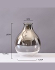 Nowoczesny szklany wazon srebrzysty szklane terrarium mały kwiat wazony suche kwiaty dla wazon hydroponicznych pojemnik ślub dek