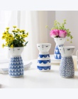 1 pc nowoczesne Cute Girl Design wazon ceramiczny wazon porcelany figurka na wystrój domu prezent ślubny