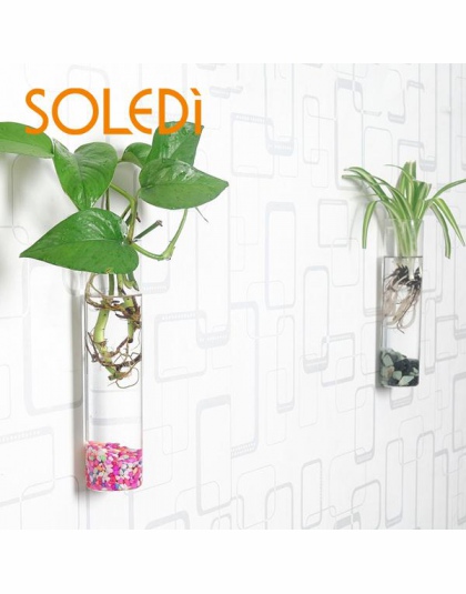 Wystrój pokoju w domu wyczyść stożek szklany doniczka Mini Wall wiszący roślina wodna wazon kawy bar strona dekoracji