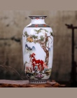 Jingdezhen ceramiczne biurko wazon w stylu Vintage chiński tradycyjny zwierząt wazon wystrój domu gładka powierzchnia artykuły w