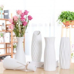 Klasyczny biały pulpit wazon ceramiczny prosty wazon podłogowy chiński rzemiosło dekoracji kreatywne prezenty dekoracji domu