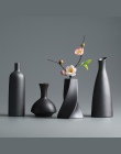 Nowoczesny ceramiczny wazon kreatywny czarny blat wazony na thydroponic pojemniki doniczka wyroby do dekoracji domu dekoracje śl