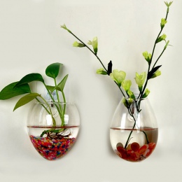 Szklany wazon terrarium rośliny wodne donica wiszący wazon pojemnik na kwiaty domu DIY ślub wystrój domu