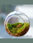 12 sztuk kulki jasne szklana wisząca Globe kształt wazon kwiat rośliny Terrarium wazon pojemnik Micro krajobraz DIY ślubny wystr