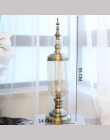 Europejska Retro szkło wazon stop metali złoty wazon nowoczesny stół kreatywny domu ozdobny sztuczny kwiat butelka na ślub