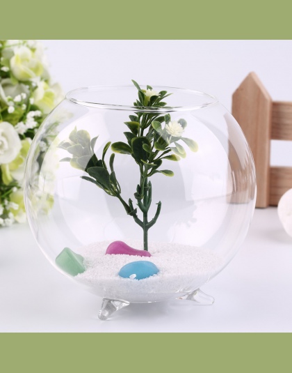 Statywu wsparcie szkło okrągłe roślin kwiat krajobraz wazon pojemnik przezroczyste hydroponicznych wazon Fish Tank akwarium w st
