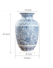Nie szkliwione niebieski i biały wazony porcelanowe blokujące Lotus projekt ceramiczny kwiatek dekoracja domowa z wazonem Jingde