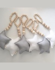 Nordic Style drewniane koraliki księżyc gwiazda serce ozdoby Dream Catcher dla dzieci pokoju dekoracje ścienne wiszące dziewczyn