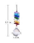 H & D 24 cm kryształy do żyrandola piłka pryzmat wisiorek Rainbow Maker Chakra kaskada Suncatcher