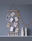 Miz Nordic dekoracji domu konopnej liny z klipsami Nordic styl dekoracji dla dzieci fotografia rekwizyty pocztówka wyświetlacz