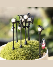 Dekoracyjne miniaturowe latarnie uliczne do mikroogrodu kompozycji w słoju ozdobne artykuły ogrodnicze