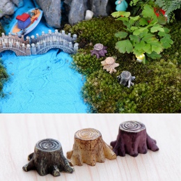 Nowe rzemiosło dekoracje miniaturowe wielokolorowy pień drzewa bajki Terrarium boże narodzenie Xmas Party ogród
