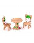 3 sztuk/zestaw stół krzesło żywica rzemiosła Micro krajobraz ozdoba bajki ogród miniaturowe Terrarium figurka Bonsai dekoracji