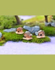 Mini mały dom domki DIY zabawki rzemiosło rysunek mech Terrarium bajki ogród ozdoba krajobraz wystrój losowy kolor domek dla lal