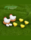 ZOCDOU 10 sztuk w obiekcie kurczaczek kurczak gniazdo jaj małe pastwisko statua figurka mikro rzemiosło Ornament miniatury DIY d